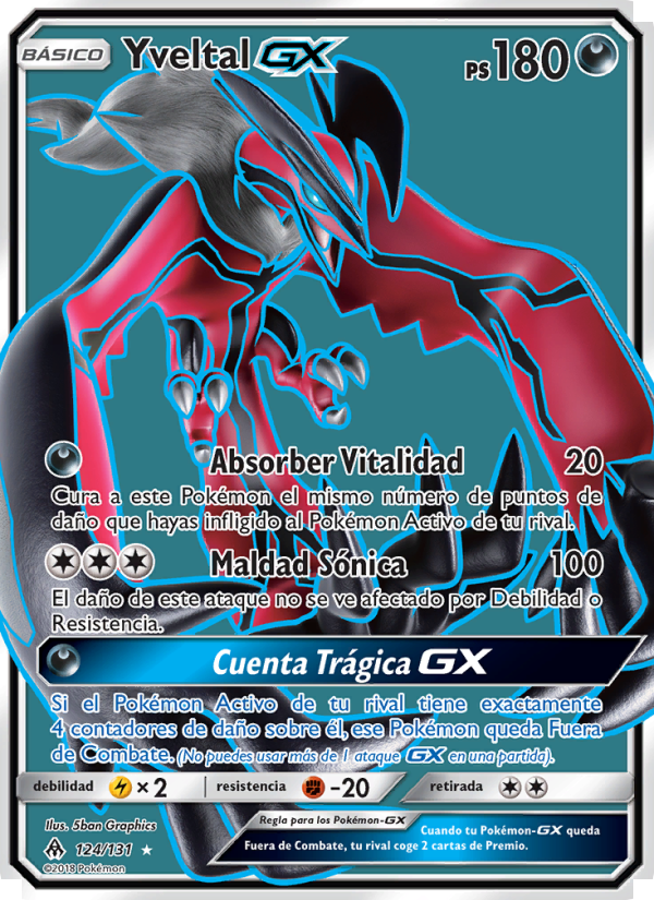 Yveltal GX 124 — Grauen Der Lichtfinsternis (Spanish Pokémon TCG card)