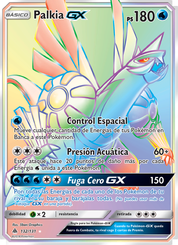 Palkia GX 132 — Grauen Der Lichtfinsternis (Spanish Pokémon TCG card)