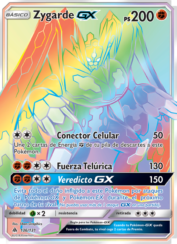 Zygarde GX 136 — Grauen Der Lichtfinsternis (Spanish Pokémon TCG card)