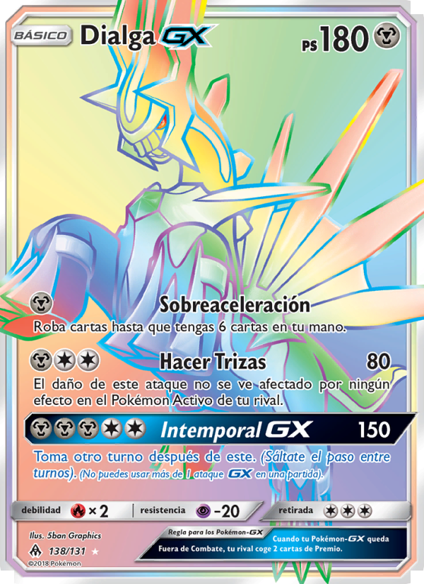 Dialga GX 138 — Grauen Der Lichtfinsternis (Spanish Pokémon TCG card)