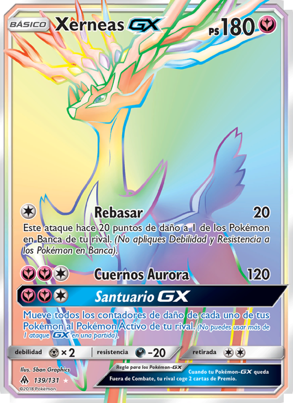 Xerneas GX 139 — Grauen Der Lichtfinsternis (Spanish Pokémon TCG card)
