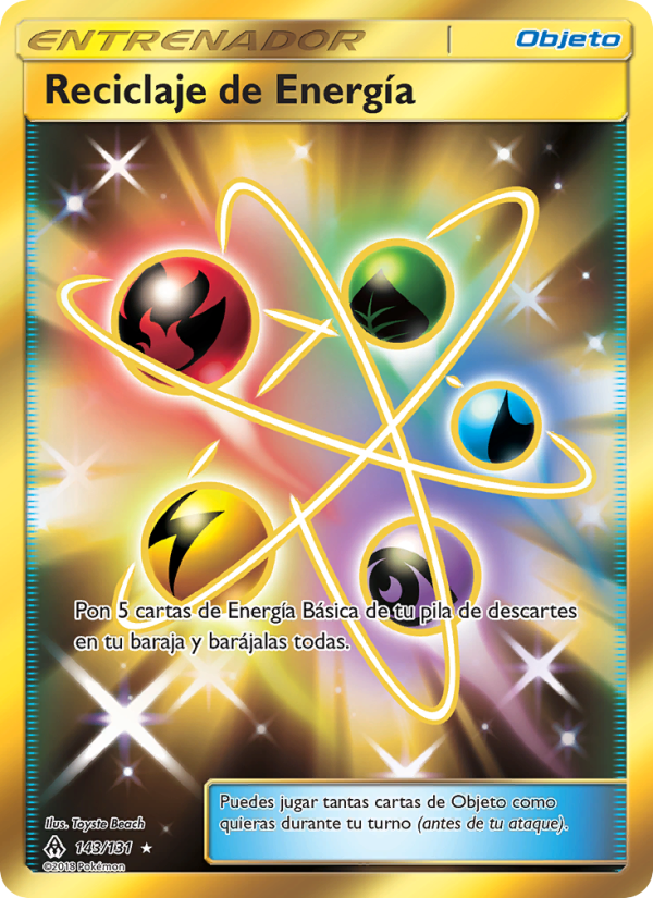 Reciclaje de Energía 143 — Grauen Der Lichtfinsternis (Spanish Pokémon TCG card)