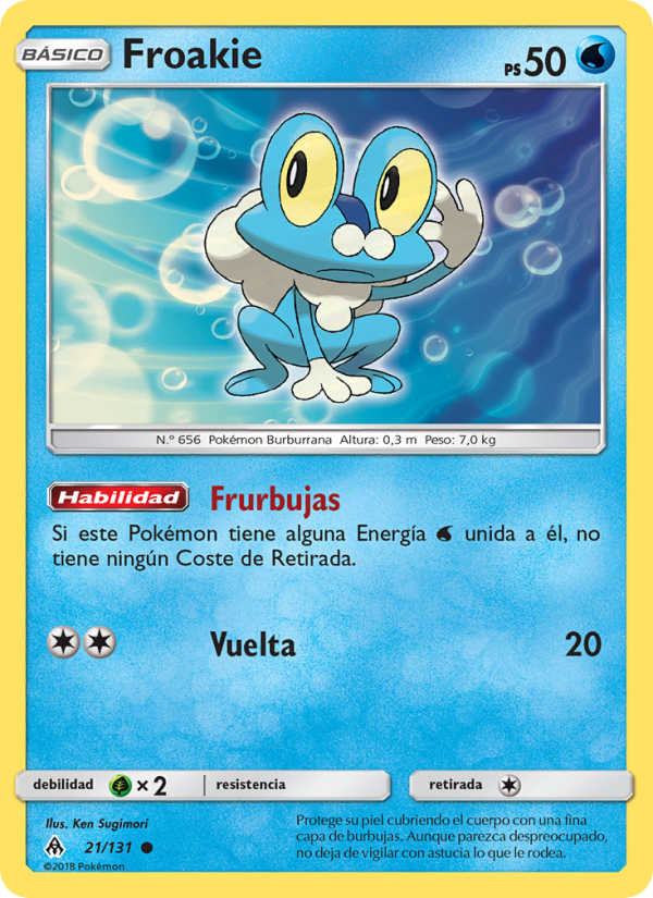Froakie 21 — Grauen Der Lichtfinsternis (Spanish Pokémon TCG card)