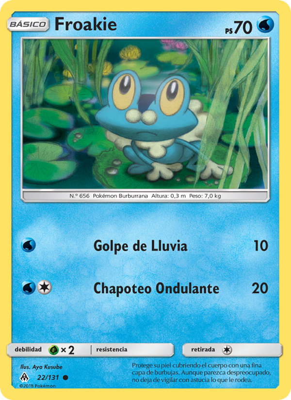 Froakie 22 — Grauen Der Lichtfinsternis (Spanish Pokémon TCG card)