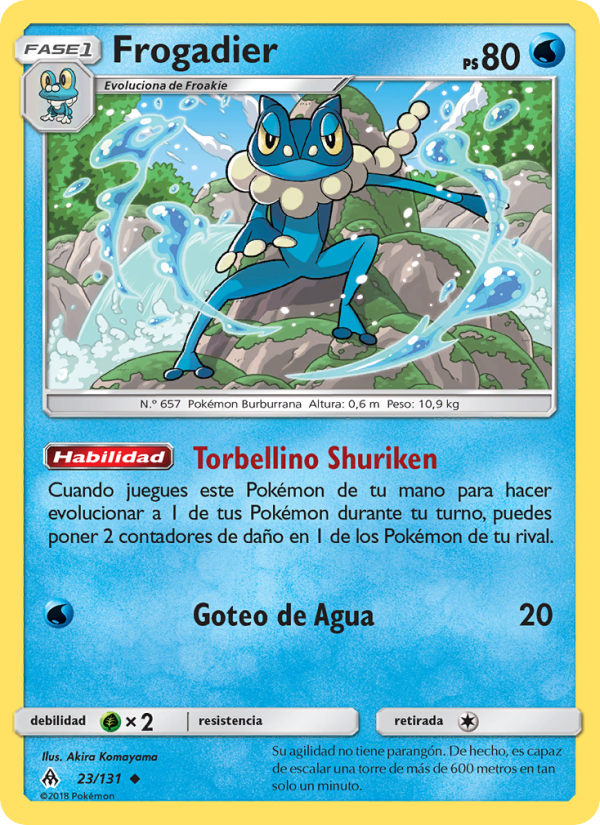 Frogadier 23 — Grauen Der Lichtfinsternis (Spanish Pokémon TCG card)