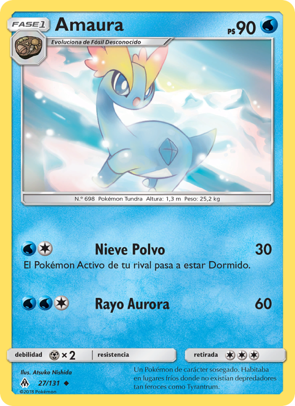 Amaura 27 — Grauen Der Lichtfinsternis (Spanish Pokémon TCG card)