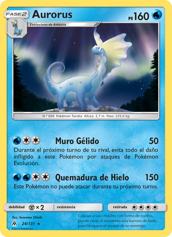 Aurorus 28 — Grauen Der Lichtfinsternis (Spanish Pokémon TCG card)