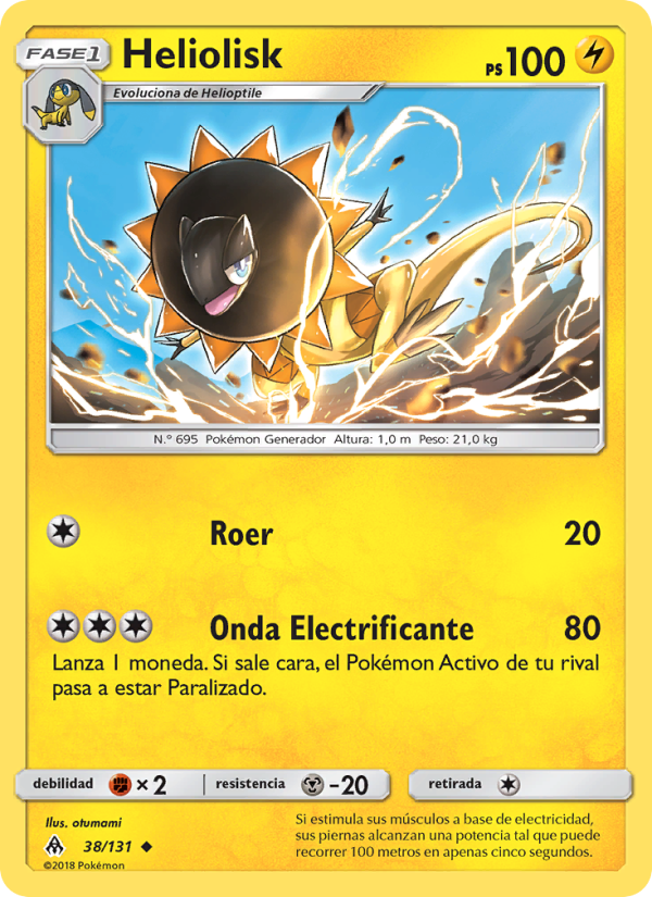 Heliolisk 38 — Grauen Der Lichtfinsternis (Spanish Pokémon TCG card)