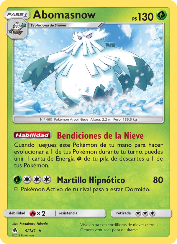 Abomasnow 4 — Grauen Der Lichtfinsternis (Spanish Pokémon TCG card)