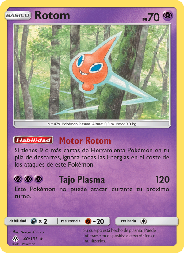 Rotom 40 — Grauen Der Lichtfinsternis (Spanish Pokémon TCG card)