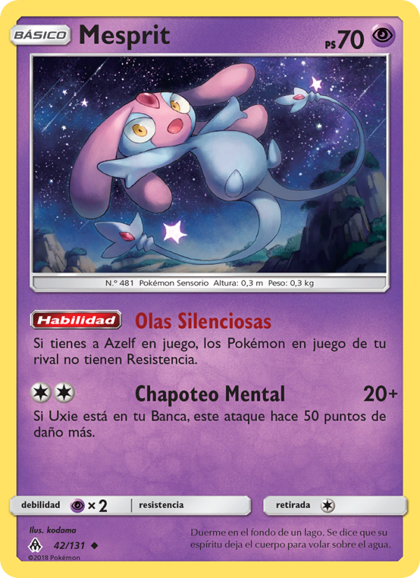Mesprit 42 — Grauen Der Lichtfinsternis (Spanish Pokémon TCG card)