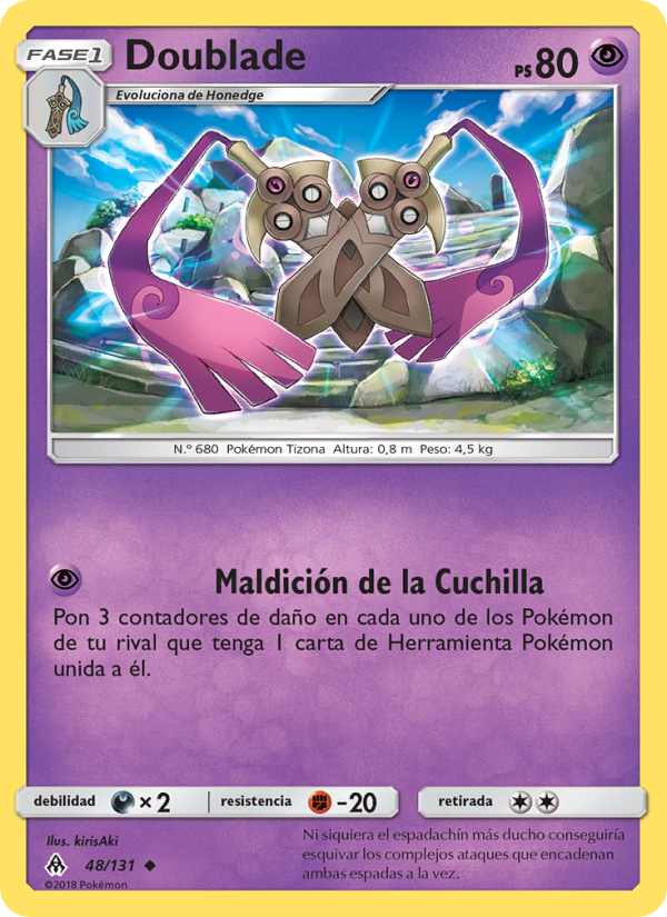 Doublade 48 — Grauen Der Lichtfinsternis (Spanish Pokémon TCG card)