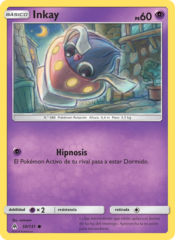 Inkay 50 — Grauen Der Lichtfinsternis (Spanish Pokémon TCG card)