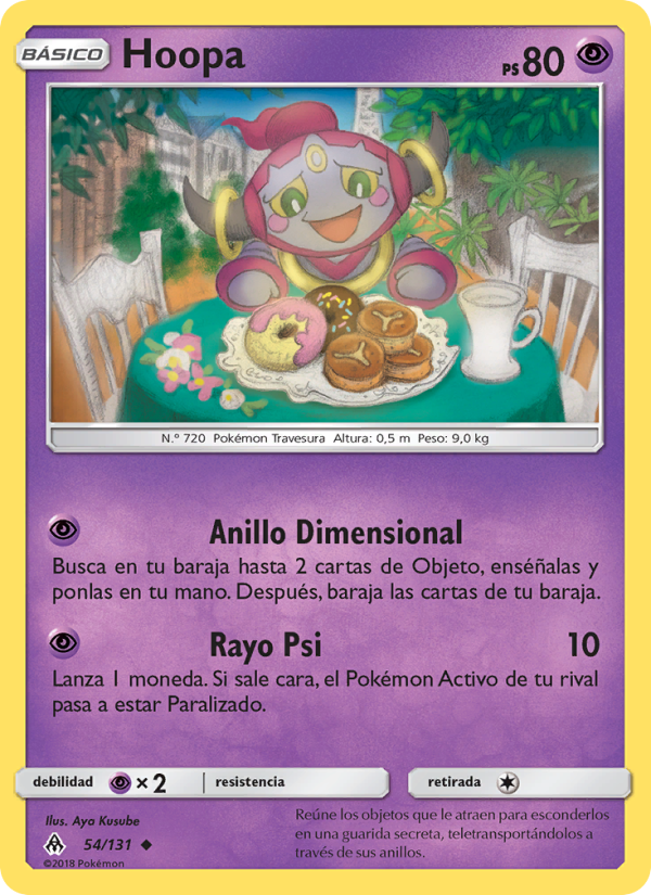Hoopa 54 — Grauen Der Lichtfinsternis (Spanish Pokémon TCG card)