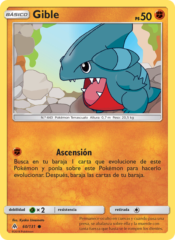 Gible 60 — Grauen Der Lichtfinsternis (Spanish Pokémon TCG card)