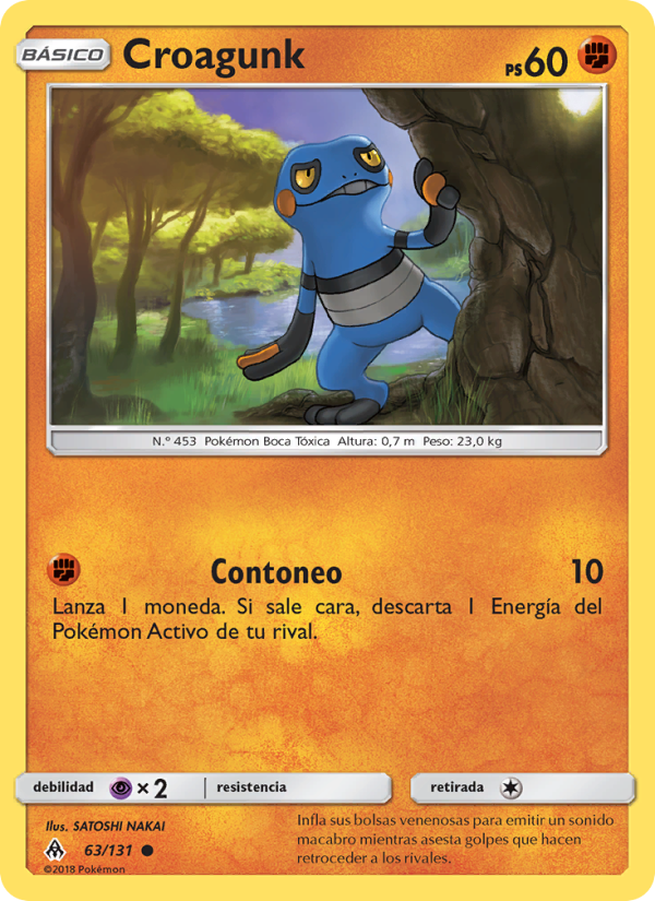 Croagunk 63 — Grauen Der Lichtfinsternis (Spanish Pokémon TCG card)