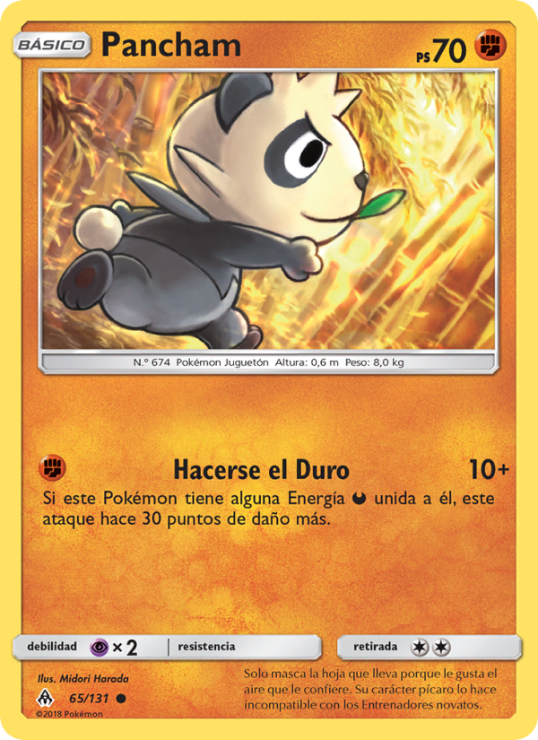 Pancham 65 — Grauen Der Lichtfinsternis (Spanish Pokémon TCG card)
