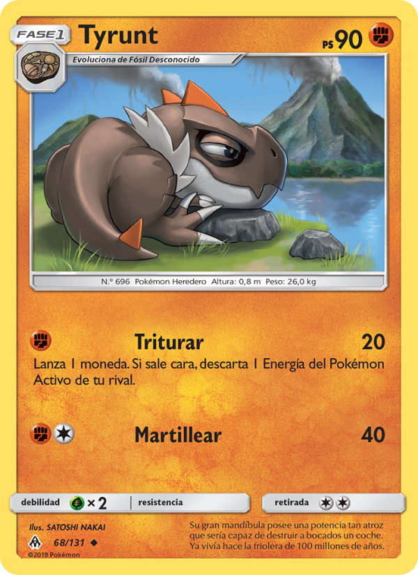 Tyrunt 68 — Grauen Der Lichtfinsternis (Spanish Pokémon TCG card)