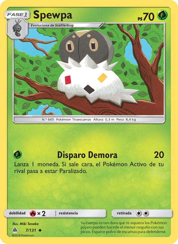 Spewpa 7 — Grauen Der Lichtfinsternis (Spanish Pokémon TCG card)