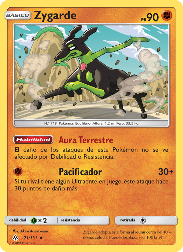 Zygarde 71 — Grauen Der Lichtfinsternis (Spanish Pokémon TCG card)