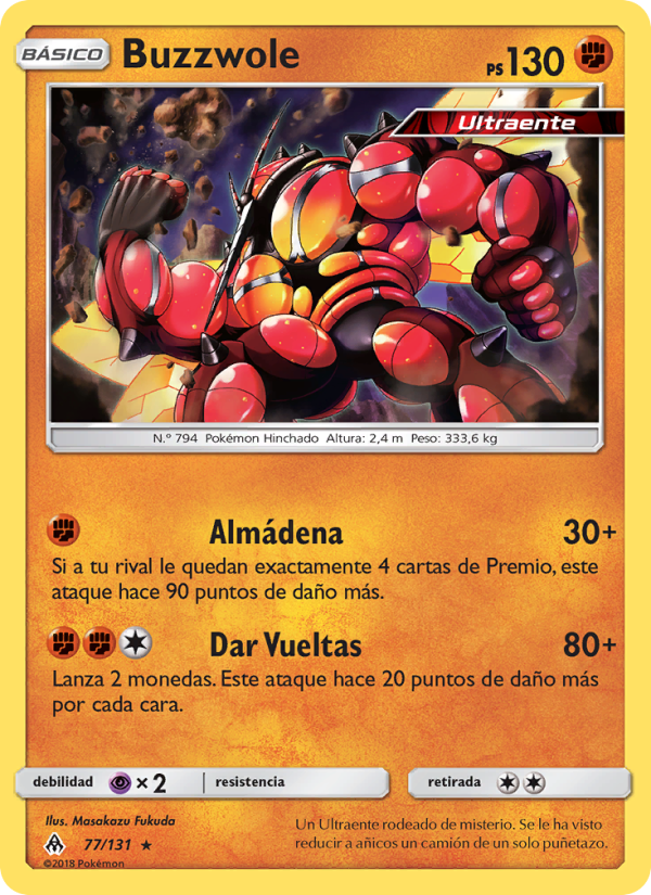 Buzzwole 77 — Grauen Der Lichtfinsternis (Spanish Pokémon TCG card)