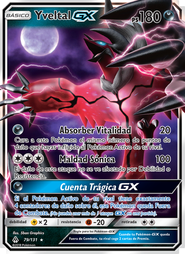Yveltal GX 79 — Grauen Der Lichtfinsternis (Spanish Pokémon TCG card)
