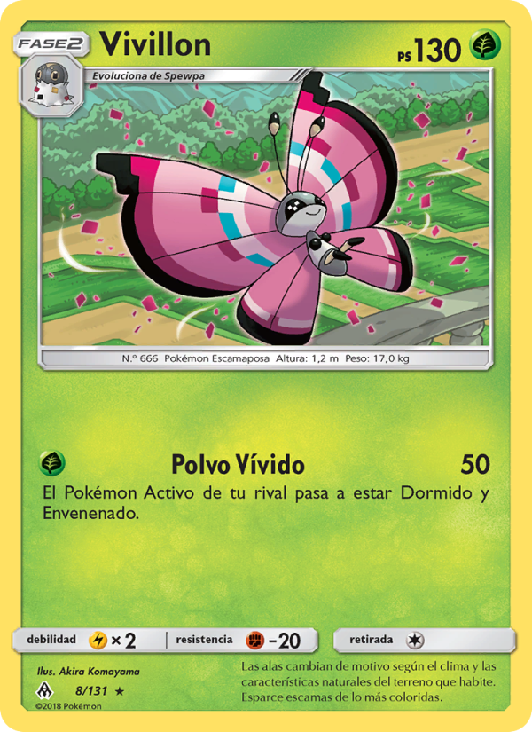 Vivillon 8 — Grauen Der Lichtfinsternis (Spanish Pokémon TCG card)