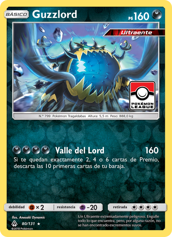 Guzzlord 80 — Grauen Der Lichtfinsternis (Spanish Pokémon TCG card)