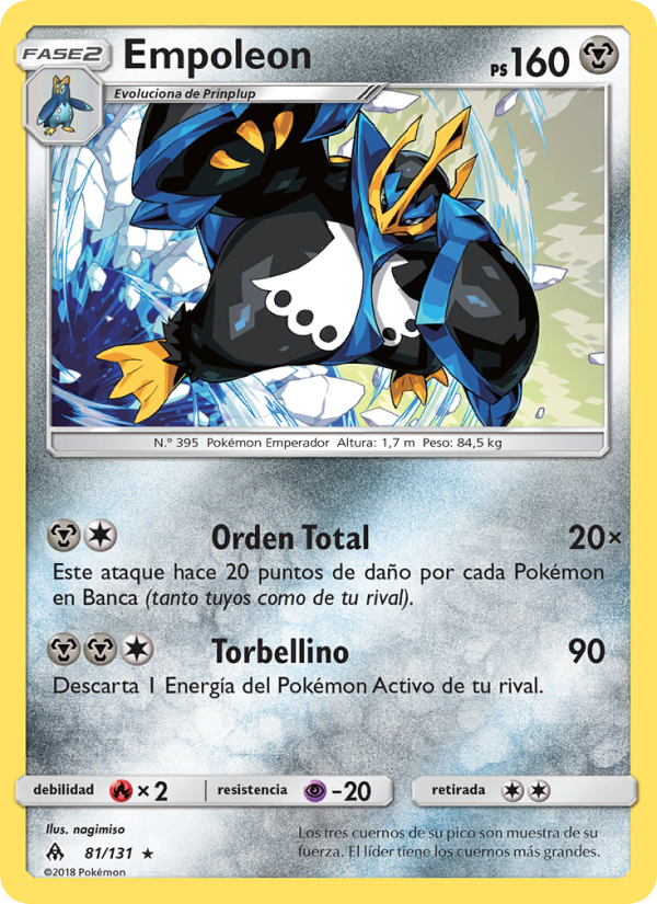 Empoleon 81 — Grauen Der Lichtfinsternis (Spanish Pokémon TCG card)