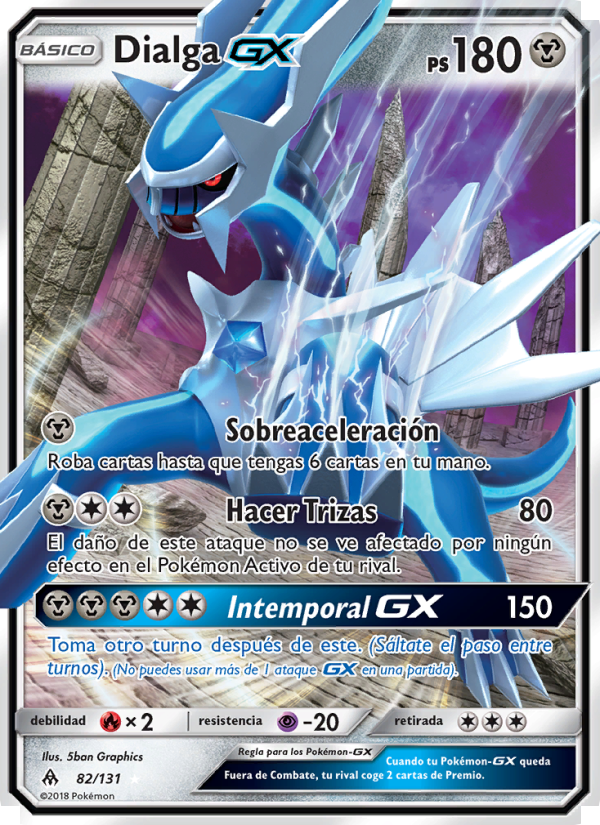 Dialga GX 82 — Grauen Der Lichtfinsternis (Spanish Pokémon TCG card)