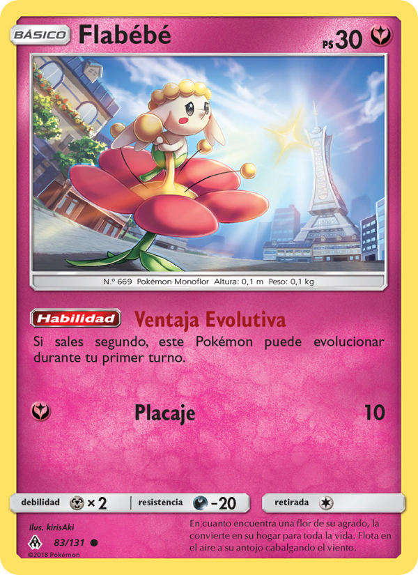 Flabébé 83 — Grauen Der Lichtfinsternis (Spanish Pokémon TCG card)