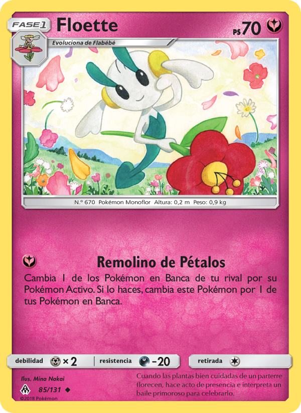 Floette 85 — Grauen Der Lichtfinsternis (Spanish Pokémon TCG card)