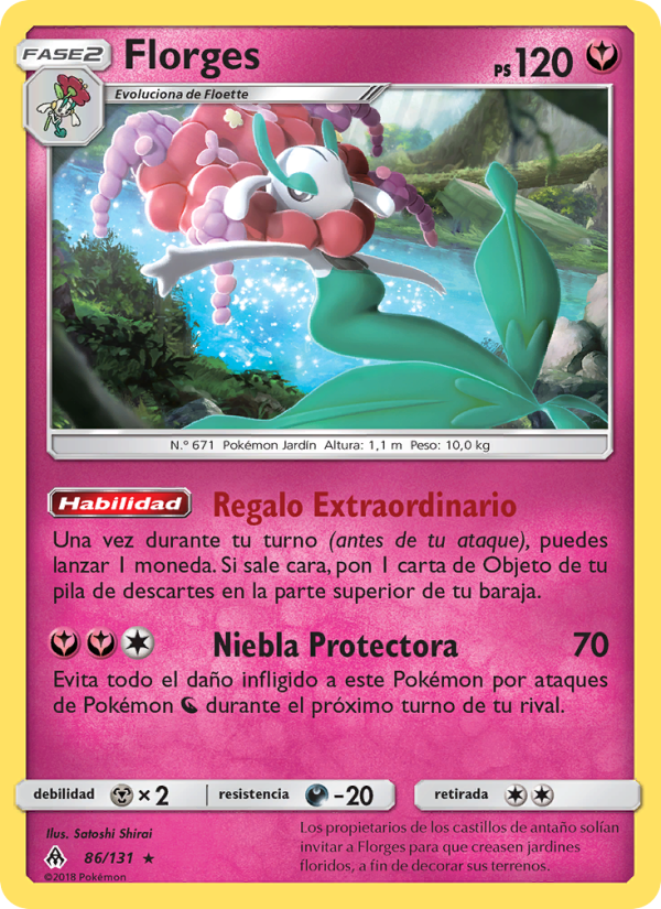 Florges 86 — Grauen Der Lichtfinsternis (Spanish Pokémon TCG card)