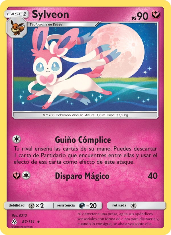 Sylveon 87 — Grauen Der Lichtfinsternis (Spanish Pokémon TCG card)