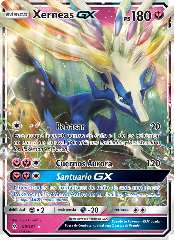 Xerneas GX 90 — Grauen Der Lichtfinsternis (Spanish Pokémon TCG card)