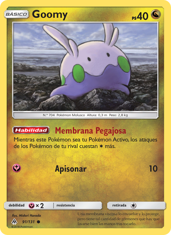 Goomy 91 — Grauen Der Lichtfinsternis (Spanish Pokémon TCG card)