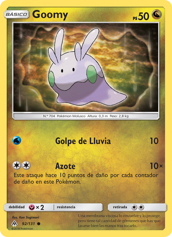 Goomy 92 — Grauen Der Lichtfinsternis (Spanish Pokémon TCG card)