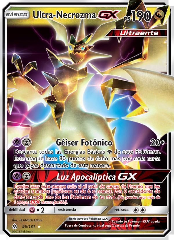 Ultra-Necrozma GX 95 — Grauen Der Lichtfinsternis (Spanish Pokémon TCG card)