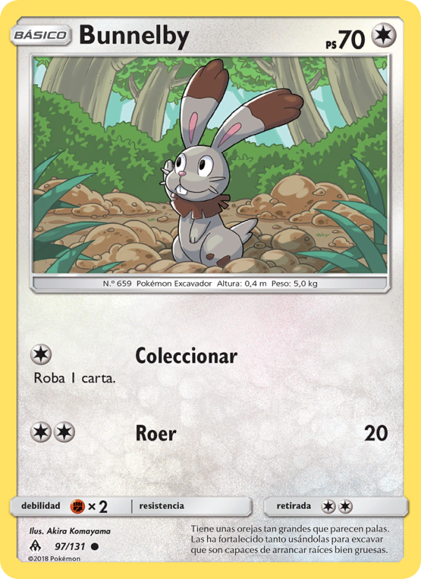 Bunnelby 97 — Grauen Der Lichtfinsternis (Spanish Pokémon TCG card)