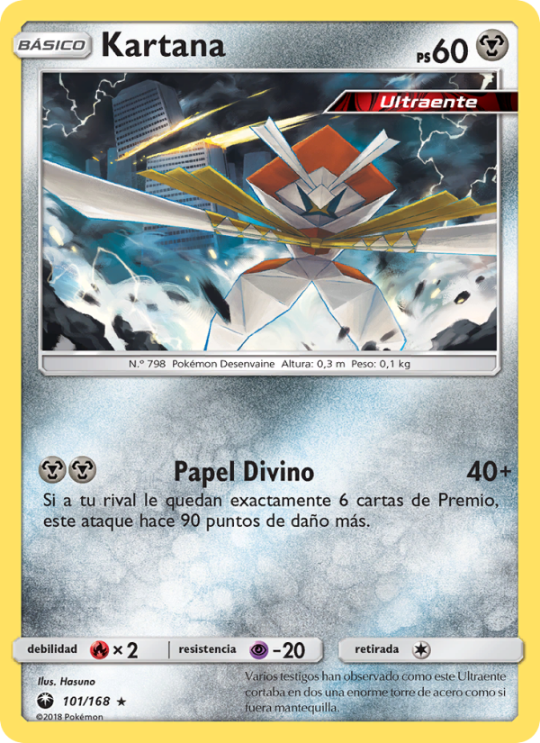 Kartana 101 — Celestial Storm (Spanish Pokémon TCG card)