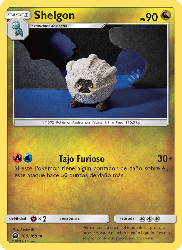 Shelgon 105 — Celestial Storm (Spanish Pokémon TCG card)