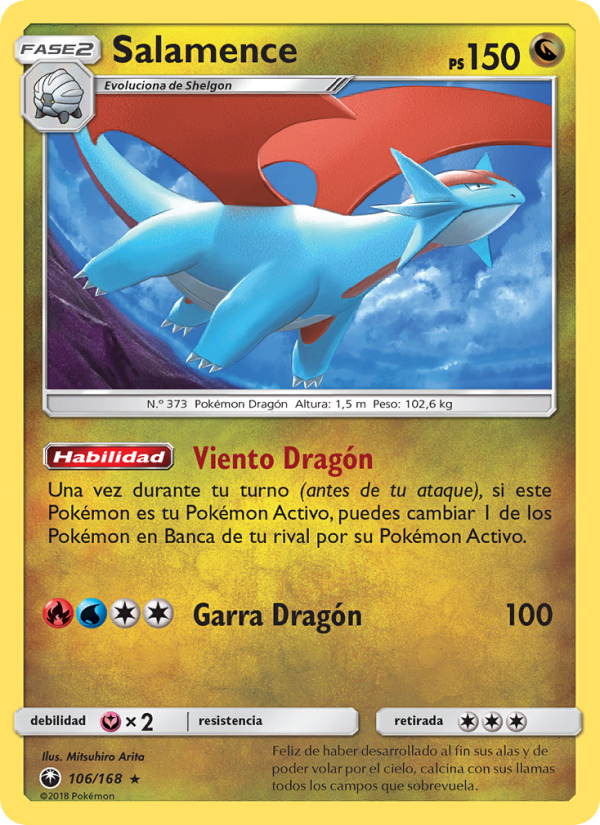 Salamence 106 — Celestial Storm (Spanish Pokémon TCG card)