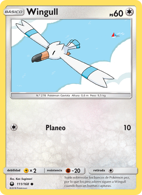 Wingull 111 — Celestial Storm (Spanish Pokémon TCG card)