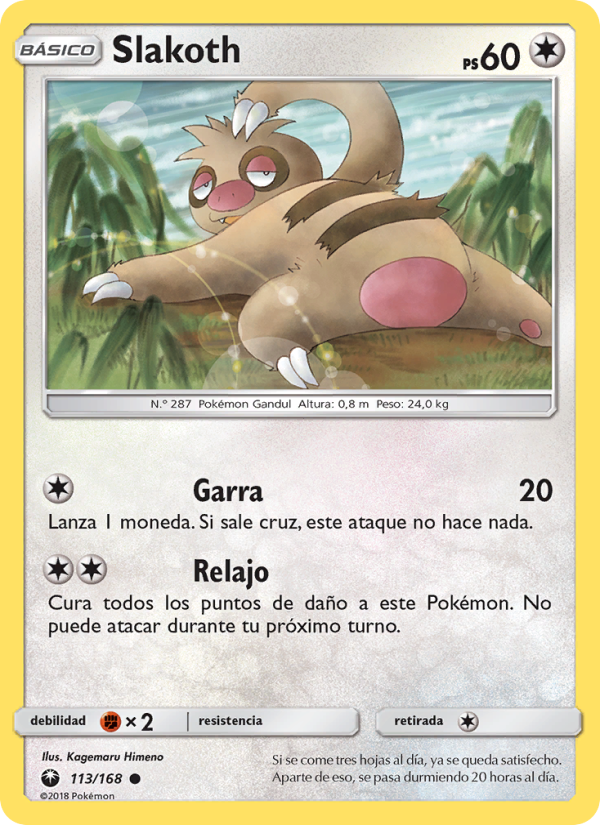 Slakoth 113 — Celestial Storm (Spanish Pokémon TCG card)