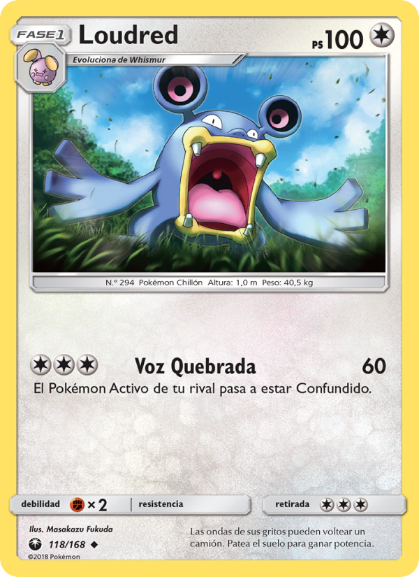 Loudred 118 — Celestial Storm (Spanish Pokémon TCG card)
