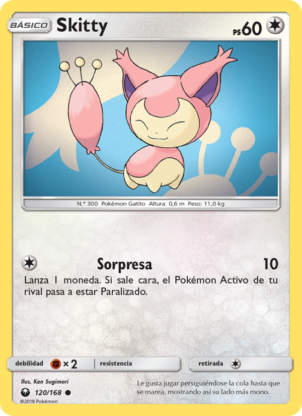 Skitty 120 — Celestial Storm (Spanish Pokémon TCG card)