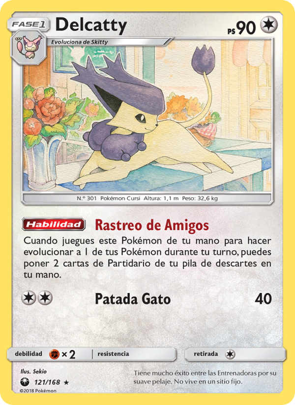 Delcatty 121 — Celestial Storm (Spanish Pokémon TCG card)