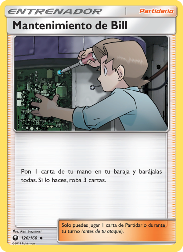Mantenimiento de Bill 126 — Celestial Storm (Spanish Pokémon TCG card)