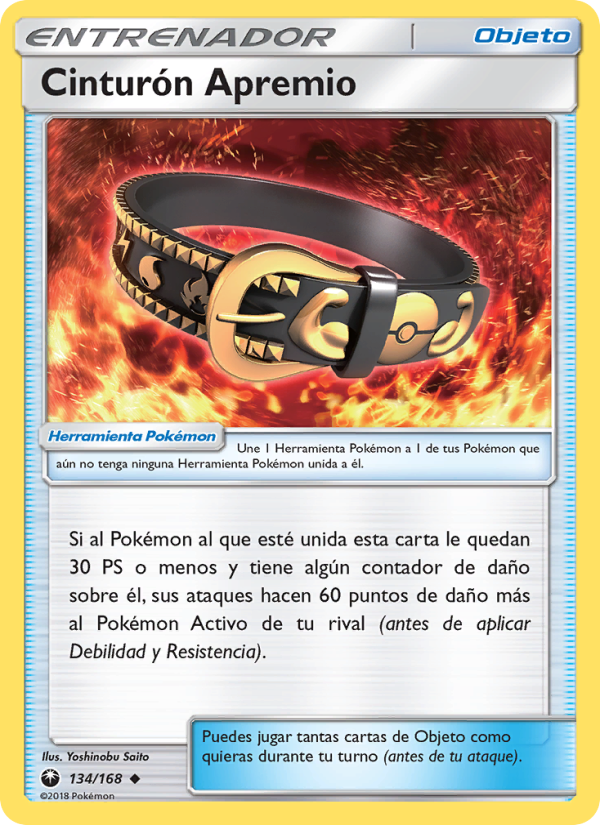 Cinturón Apremio 134 — Celestial Storm (Spanish Pokémon TCG card)