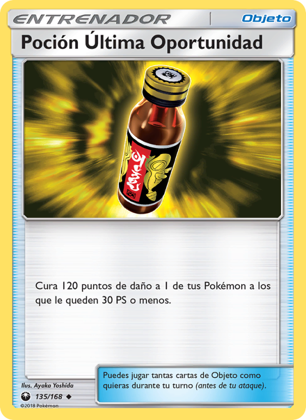 Poción Última Oportunidad 135 — Celestial Storm (Spanish Pokémon TCG card)